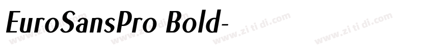 EuroSansPro Bold字体转换